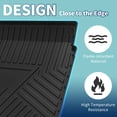 thumbnail image 3 of Unique Bargains Flat Face Cargo Liner Rear Trunk Mat Trunk Cargo Luggage Boot Tray Mat Stripes and Triangles Pattern for Audi Q3 2019-2024 Anti-Slip, 3 of 7