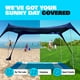 thumbnail image 5 of SUN NINJA Refugio para tienda de campaña de playa con protección UPF50+, incluye pala de arena, estacas para el suelo, postes de estabilidad, toldo desplegable al aire libre para acampar, pescar, dive, 5 of 5