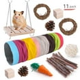 thumbnail image 4 of Juguetes para masticar hámster, paquete de 11 juguetes para masticar de para mascotas, accesorios de juguetes de conejillo de A Salvador pelota de ejercicio para hámster, 4 of 10
