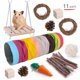 thumbnail image 4 of de juguetes para masticar hámster, paquete juguetes de hámster de natural y accesorios para jaula, conejillo de , juguetes A Colco pelota de ejercicio para hámster, 4 of 8
