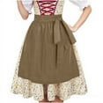 thumbnail image 3 of TFEOQRY Women's Dirndl Dress' Accessory Tie Apron Oktoberfest Carnival Party Outfit Khaki, 3 of 9