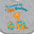 thumbnail image 4 of Inktastic I'm Gonna Be a Big Brother Dino Boys Baby Bib, 4 of 4