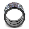 thumbnail image 2 of Womens Light Black Ring Anillo Para Mujer 316L Stainless Steel Ring with Top Grade Crystal in Multi Color Jovanna, 2 of 4