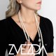 thumbnail image 2 of Set Collar Perlas Triple Aretes Zvezda Plata 0.925 Mujer crema Unitalla, 2 of 4