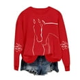 thumbnail image 2 of Ounisa Womens Oversized Sweatshirt No Hood Fall Crewneck Love Heart Letter Graphic Pullover Sweatshirts Vintage Long Sleeve Tops, 2 of 7