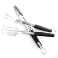 thumbnail image 2 of Juego de parrilla de barbacoa de acero inoxidable, 3 uds., tenedor para barbacoa, Clip, pala para barbacoa, herramientas de cocina multifunción portátiles, 2 of 5