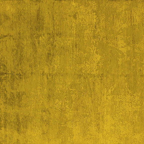Ahgly Company Indoor Square Oriental Yellow Industrial Area Rugs, 8' Square