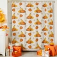 thumbnail image 4 of Shower Curtain 54"W x 78"L Fall Thanksgiving Pumpkins Pattern Linen Fabric Shower Curtains Set with Hooks Water Repellent Bathroom Curtains Machine Washable Bathroom Accessories, 4 of 6