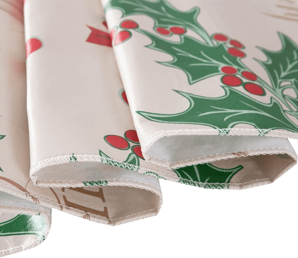 Ray Star Christmas Tablecloth 60 Round Halloween Table Cloth 100% Waterproof Oil Proof Spill Proof PVC Table Cloth, Wipe Clean Table Cover