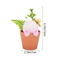 thumbnail image 3 of Todaioua Artificial Potted Plant with Plush Rabbits Miniature Flower Pot Decorative Ornament for Spring Easter Festival Tabletop Shelf Display Fairy Garden Centerpiece Home Decor, 3 of 7