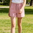 thumbnail image 6 of Tigivemen Workout Running Shorts Girls Athletic Shorts Summer Basketball Soccer Sweatshorts with Pockets for Kids Pink 11-12 Years, 6 of 6