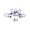 Clear and Blue, variant on Faship Gorgeous Clear Rhinestone Crystal Floral Bridal Hair Comb Accessories
