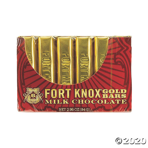 Bulk Fort Knox Mini Gold Bars 216 Milk Chocolate Bars