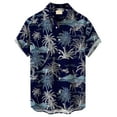 thumbnail image 5 of Lisingtool Clearance Mens Shirts Mens Short Sleeve Shirts Shirts for Men Trendy Summer Fashionable and Casual Men's Coconut Tree Collar Short Sleeved Pocket Shirt S-4XL, 5 of 6