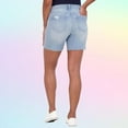 thumbnail image 4 of Savi Parker Women’s Maternity Shorts Under Belly with Elastic Band Inset – Summer Casual Maternity Bermuda Shorts – 7” Inseam (Savannah Wash, L), 4 of 5