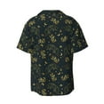 thumbnail image 5 of KLL Golden line fox Print Men's Shirt Short Sleeve Button Down Summer Cuba Beach Shirts- XX-Large, 5 of 5