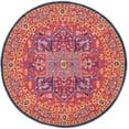 thumbnail image 2 of SAFAVIEH Evoke Westley Bordered Area Rug, Fuchsia/Orange, 6'7" x 6'7" Round, 2 of 8