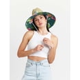 thumbnail image 4 of Sombrero de Paja para Hombres y Mujeres | Sombrero de salvavidas, sombrero de playa y sombrero de sol | Ala ancha UPF 50+ para protección solar | Talla única | Cicuta, 4 of 5