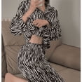 thumbnail image 1 of Pijamas de mujer de primavera y otoño de manga larga de talla grande cárdigan de verano traje de casa de otoño e invierno, 1 of 5