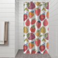 thumbnail image 2 of Colorful Strawberry Plants Fruit Leaf Shower Curtain 36"x72" ,Bathroom Decorative Shower Curtains Set with 12 Hooks,Modern Waterproof Washable Shower Curtain, 2 of 6