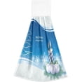 thumbnail image 2 of SKYSONIC 2 PCS Christmas TreeHand Towels with Hanging Loop, Bow Hand Towels Candles Snowflakes Balls Soft Absorbent Hanging Kitchen Towels Bundle Dish Cloth Dry Hand Towels, 2 of 6
