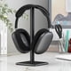 thumbnail image 4 of M Buder Soporte para Auriculares de Esquinas Redondeadas Base Antideslizante Bandeja de TPU Barra de Metal Resistente para Hogar Juegos Oficina Negro 24.5 cm / 9.6 inches, 4 of 9