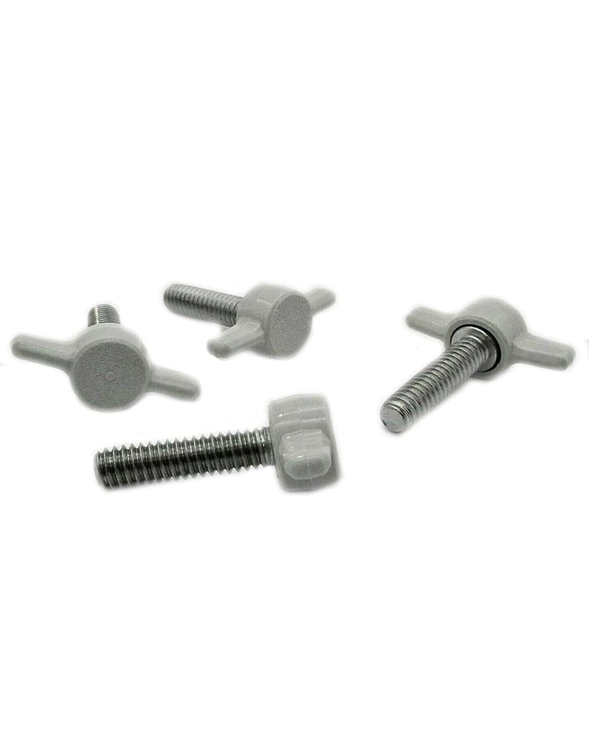 Thumb Screws Stainless Steel 1/4"-20 x 1/2" Length 1”Black Plastic Knobs 20 