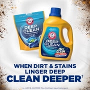 ARM & HAMMER Deep Clean OxiClean Max Force Laundry Detergent, Sparkling Clean, 102 fl oz, 68 Loads