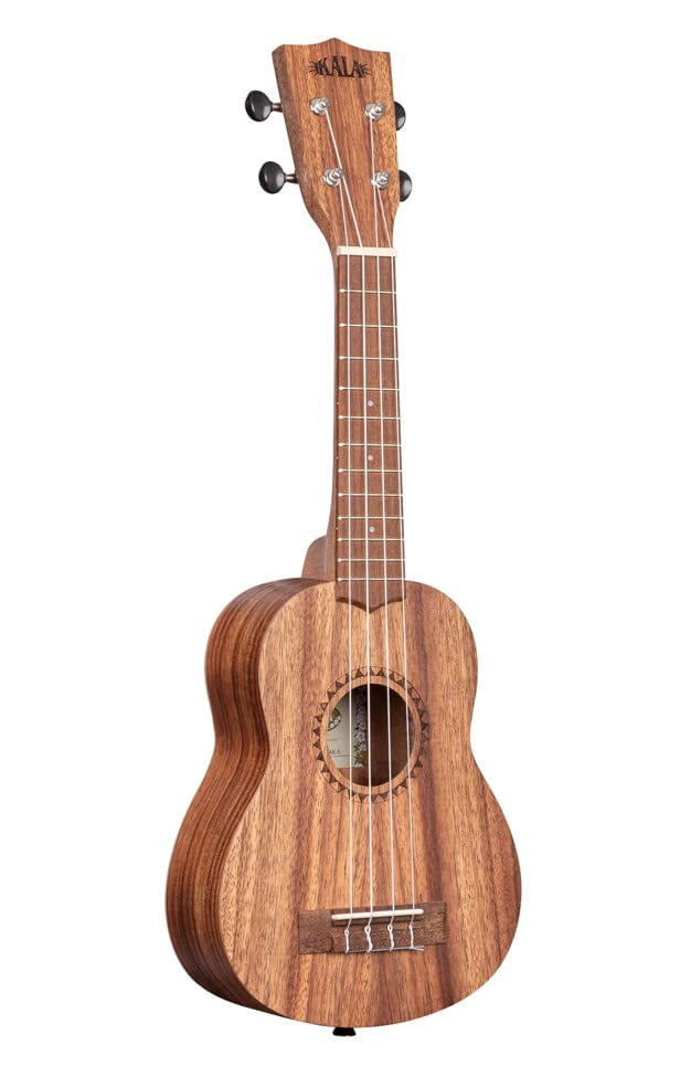 Kala KA-TEAK-S Teak Soprano Ukulele with Hard Case, Strap, Tuner, Austin Bazaar Instructional DVD, and Polishing Cloth