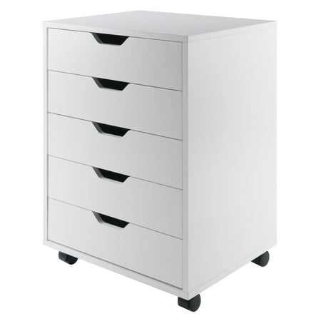 Winsome Halifax 5-Drawer Mobile Cabinet 10519, White Finish