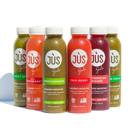 Jus by Julie 1-Day Blended Juice Cleanse, 12 Fl. Oz., 6 (Best 1 Day Juice Cleanse)