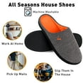 thumbnail image 6 of VONMAY Men's Cozy Slippers Two-Tone Indoor Outdoor House Shoes, 6 of 6
