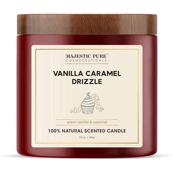 Majestic Pure Vanilla Caramel Scented Candle 10 oz