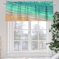 thumbnail image 5 of Abstract Green Valances for Windows, 42 x 12in, Ocean Beach Waves Lines Gradient Rod Pocket Kitchen Valance Curtain Light Filtering Window Treatments for Living Room Bedroom, 1 Panel, 5 of 7