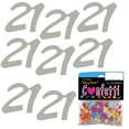 thumbnail image 3 of Confetti Number 21 Silver - Pouch (1/2 oz) - CCP7219, 3 of 8