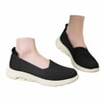 thumbnail image 2 of Leozcaa Women's Flats Slip On Walk Shoes Comfortable Walking Sneakers Knit Low Wedge Dressy Ballet Shoes, 2 of 8
