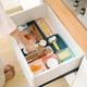 thumbnail image 5 of Caja de almacenamiento Rectangular de plástico Cajón de escritorio Estuche de cosméticos Organizador de papelería Contenedor de calcetines Almacenamiento y organización del hogar rosado rojo S Injueey HA003019-04, 5 of 6