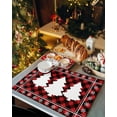thumbnail image 6 of Christmas Placemats Set of 6, Xmas Tree Snowflake Place Mats Red Black Buffalo Plaid Placemat Table Decoration for Kitchen Table Dinner Xmas Holiday Party Home Decor Indoor Outdoor 13x19 Inch, 6 of 9