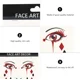 thumbnail image 4 of Tatuajes temporales de cara de Halloween ZHAOCHENG 6 hojas, 4 of 5
