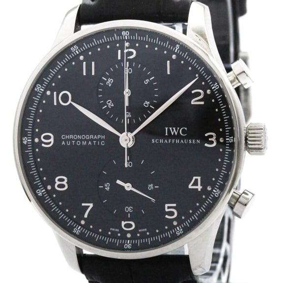 Pre-Owned IWC Portugieser Chronograph Automatic Steel Watch IW371438 Polished