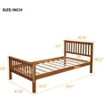 thumbnail image 7 of Harper & Bright Designs Twin Bed Frame Wood Platform Twin Bed No Box Spring Required, Oak, 7 of 7