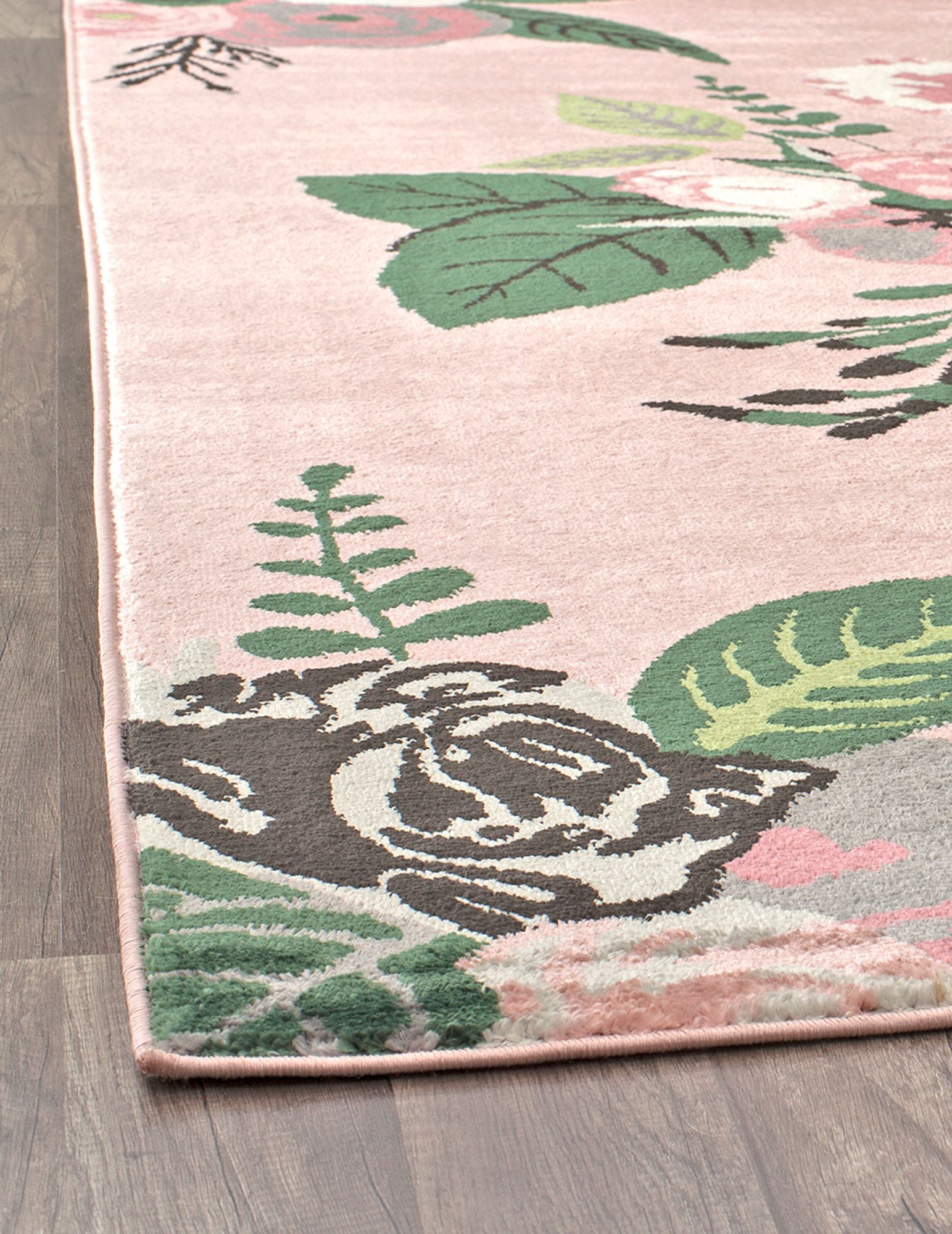 Rugs America Hanna VA40D Rose Garden Pink Floral Transitional Pink Area Rug, 2'x4'