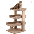 thumbnail image 3 of Naomi Home Nala Large Cat Tree Tower with Multi-Level Platforms, Sisal Scratching Posts, Soft Perches & Stable Anti-Tip Design, Beige, 3 of 11