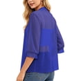 thumbnail image 6 of jjayotai Womens Summer Thin Cardigan 3/4 Sleeve Sheer Shrugs Trendy Open Front Loose Lightweight Cropped Cardigans, 6 of 6