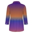 thumbnail image 5 of YVNAURA Womens Spring Fashion 2026 Floral Button Down Shirt Long Sleeve Casual Tunic Blouse Cotton Breathable Loose Fit Round Neck Vacation Top, Dark Blue,S, 5 of 5