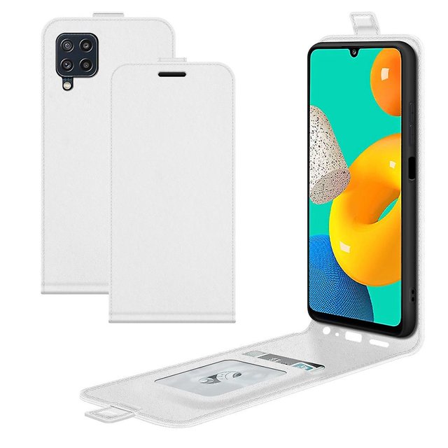 KAIYANG Funda de piel sintética con diseño de ranura para tarjetas y tapa vertical para Samsung Galaxy M32 (versión global)