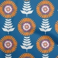 thumbnail image 1 of oneOone Polyester Spandex Blue Fabric Asian Block Floral Craft Projects Decor Fabric Printed By The Yard 56 Inch Wide, 1 of 4