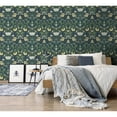 thumbnail image 4 of Vintage Floral Unpasted Wallpaper  396in x 20.8in Navy Blue, 4 of 5