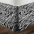 thumbnail image 3 of 600 Thread Count Egyptian Cotton Split Corner Bed Skirt – 12-Inch Drop, Tailored Fit 1-PC Bed Skirt, Twin XL, Zebra Print, 3 of 5