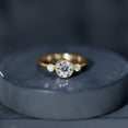 thumbnail image 6 of Rosec Jewels - 1 Carat Lab Diamond Engagement Ring - 6 mm Round Diamond Ring with Side Stones (Ef-Vs Quality), 10K Yellow Gold, US 12.00, 6 of 9